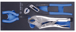 Набор пассатижи, переставные клещи и зажим, ложемент, 3 предмета KING TONY 9-40113GPV