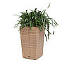 "Капучино" кашпо для цветов плетеное из искусственного ротанга, цвет соломенный, фото 6