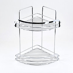 CR223S Угловая полка 2 яруса / 22.8x29.8x34 см / хром