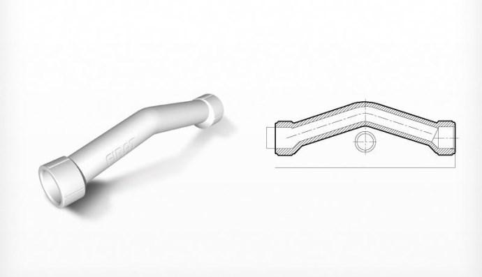 Обвод полипропиленовый с муфтами короткий 20mm FIRAT