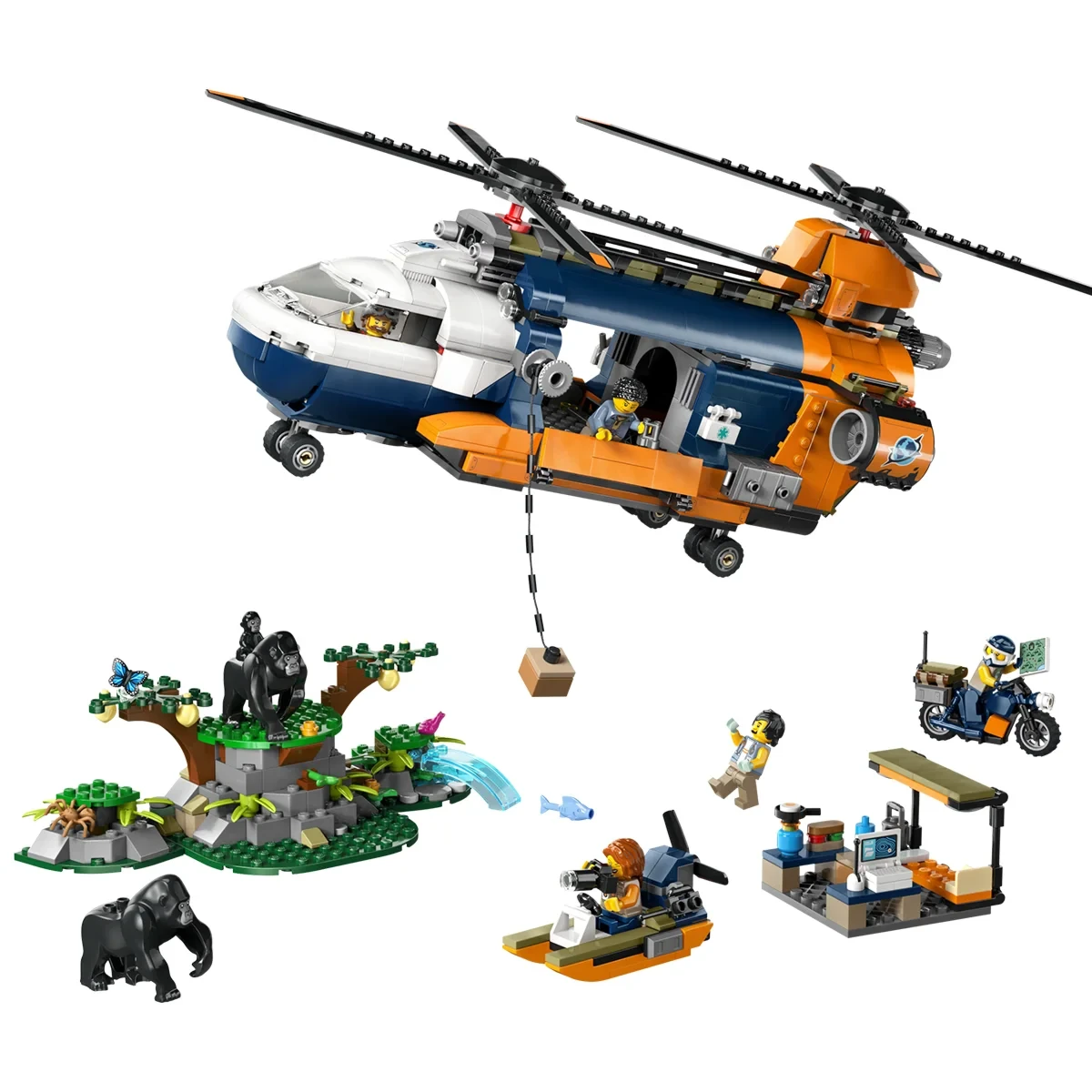 Lego Город Вертолет исследователя джунглей в лагере