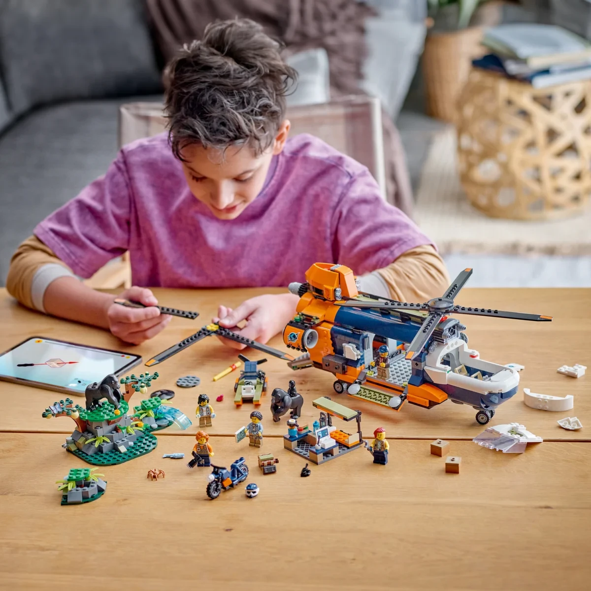 Lego Город Вертолет исследователя джунглей в лагере