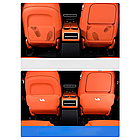 Защитная накладка на спинку сиденья из эко кожи Lixiang L7, из 2 частей, белого цвета, фото 3