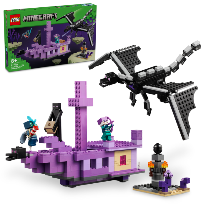 Lego Minecraft Дракон Края и корабль Края