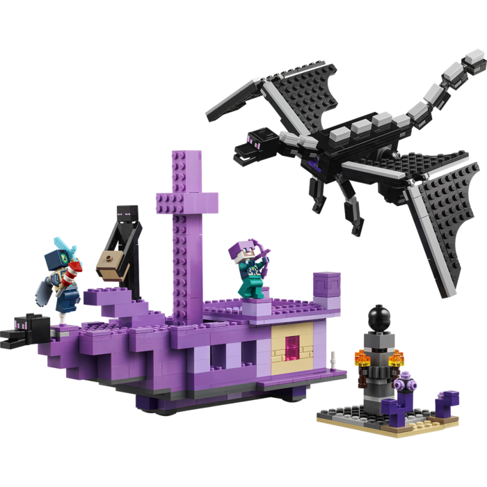 Lego Minecraft Дракон Края и корабль Края