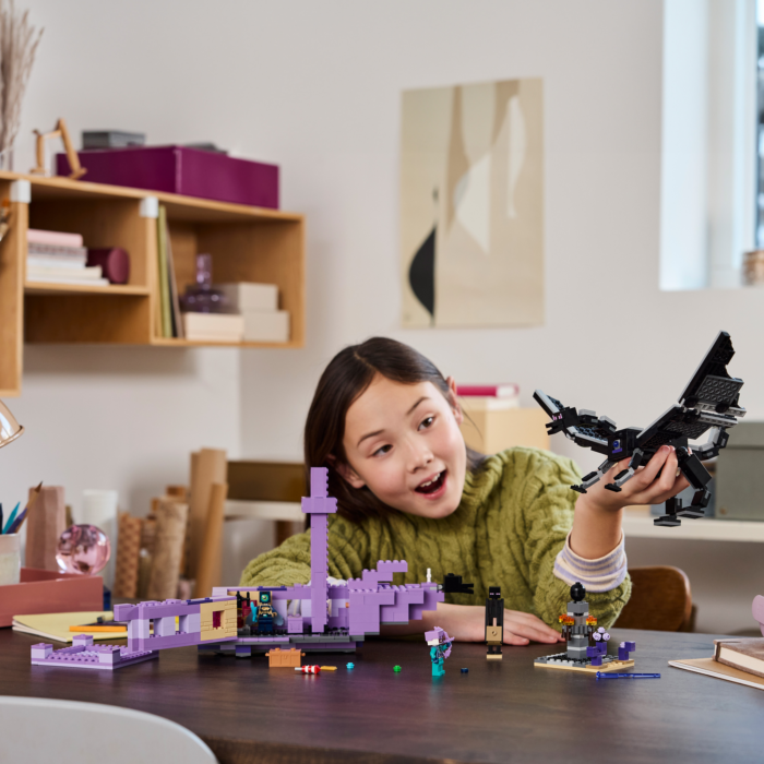 Lego Minecraft Дракон Края и корабль Края