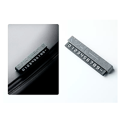 Автовизитка, авто табличка Zeekr, из серой алькантары