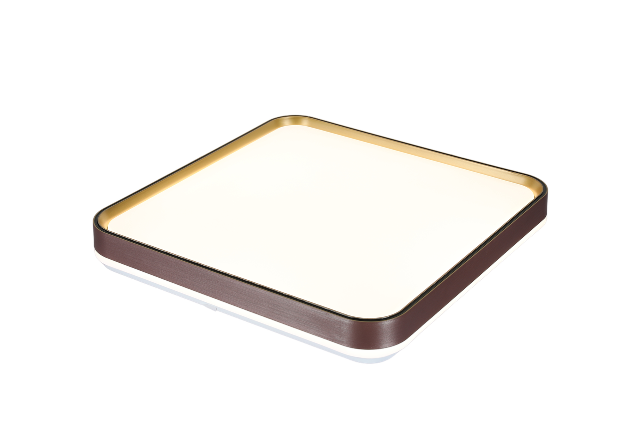 LED потолоч квадрат св-к LUCE-700 36Wx2 Purple Gold 500x500 6000K/4000K/3000K
