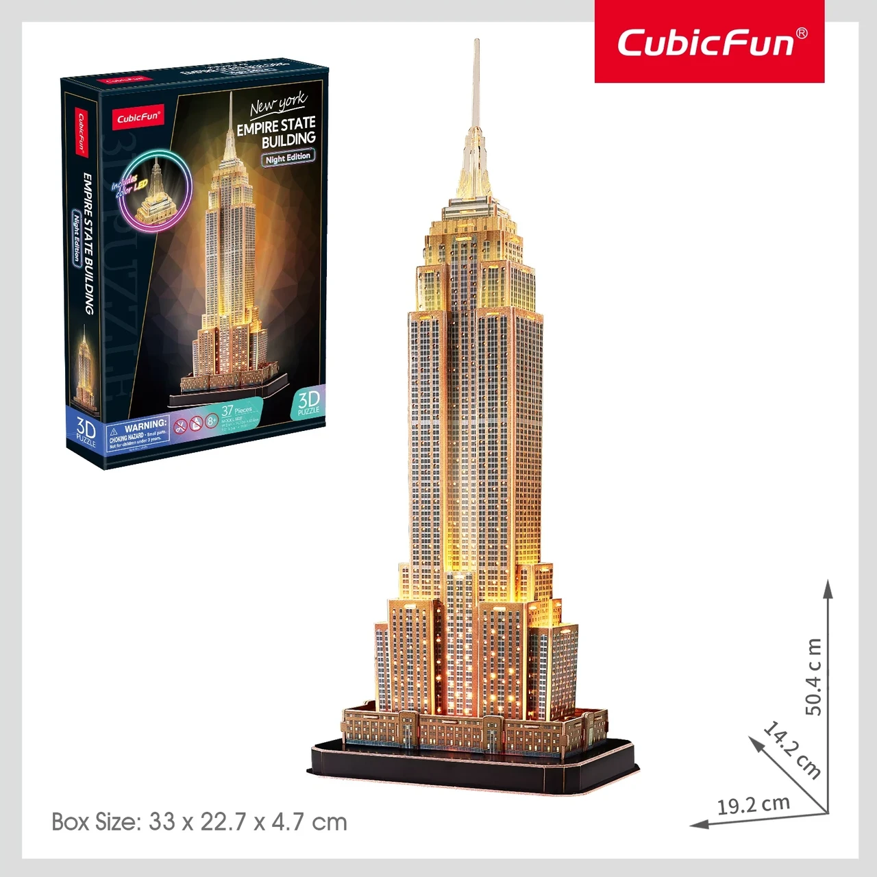 Эмпайр Стейт Билдинг с иллюминацией 3д пазл CubicFun
