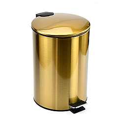 WBR076L07 Урна с педалью и доводчиком 7 л. золото