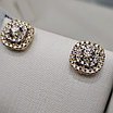 Золотые серьги с бриллиантом ж-б/з 585 проба 0,38Ct, 4/4 А, 0,53 Ct 4/4 А, фото 6