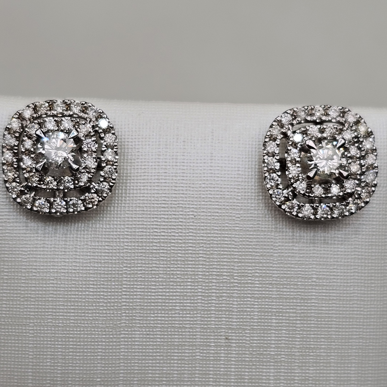 Золотые серьги с бриллиантом б/з 585 проба 0,38Ct, 4/4 А, 0,53Ct 4/4 А, фото 1