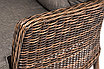"Алиса" кресло плетеное, цвет коричневый с подушками, фото 4