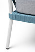 "Диего" кресло плетеное из роупа, каркас алюминий светло-серый (RAL7035) муар, роуп бирюзовый круглый, ткань, фото 10