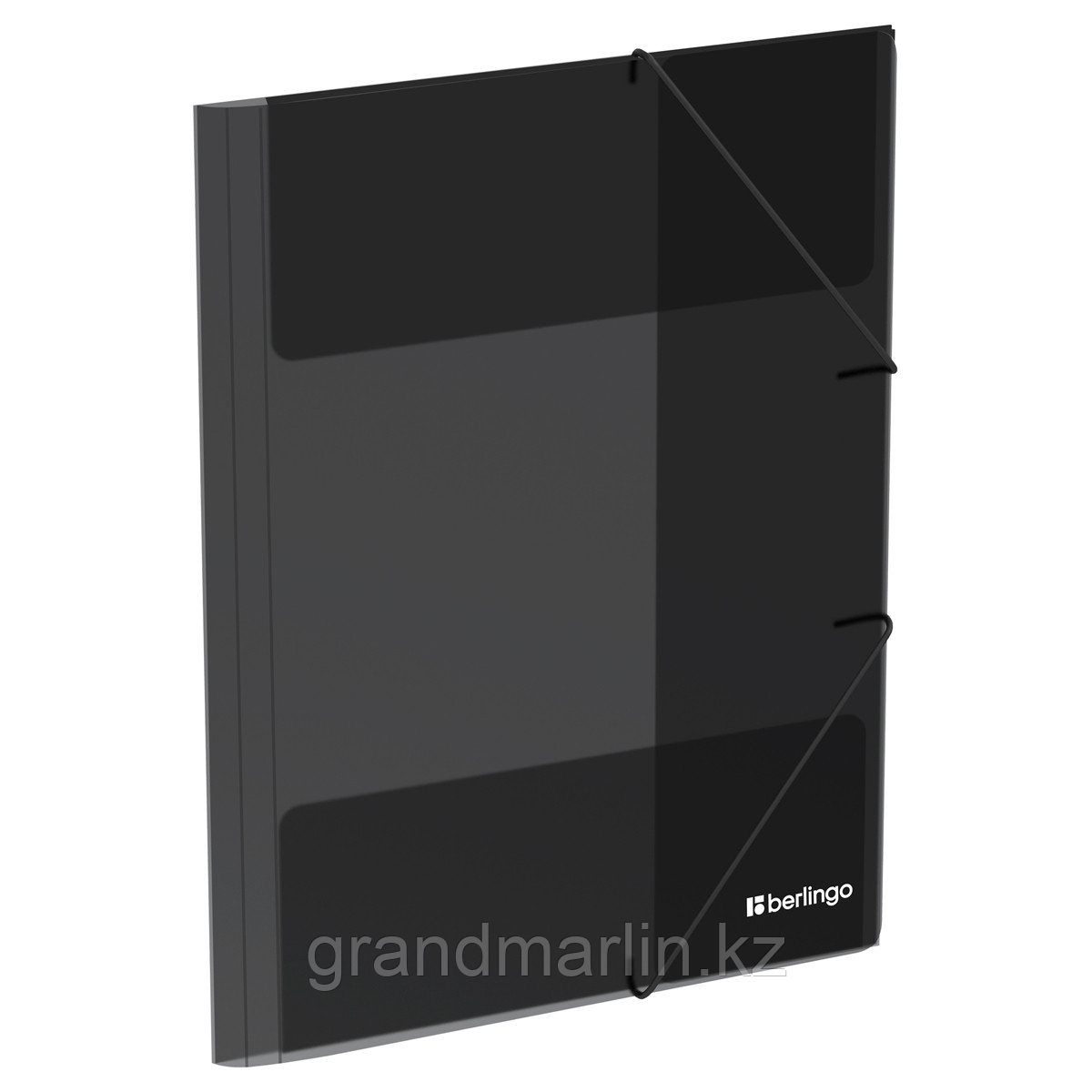 Папка на резинке Berlingo "No Secret" А4, 600мкм, полупрозрачная черная, фото 1