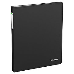 Папка с 40 вкладышами Berlingo "Soft Touch", 25мм, 700мкм, черная, с внутр. карманом