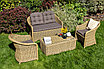 "Равенна" лаунж-зона из искусственного ротанга, цвет соломенный, фото 9