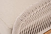 "Канны" левый модуль плетеный из роупа, основание дуб, роуп бежевый круглый, ткань бежевая 052, фото 8