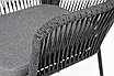 "Лион" стул плетеный из роупа, каркас из стали темно-серый (RAL7024) муар, роуп темно-серый круглый, ткань, фото 4