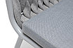 "Монако" стул плетеный из роупа, каркас алюминий светло-серый (RAL7035) муар, роуп светло-серый 40 мм, ткань, фото 5
