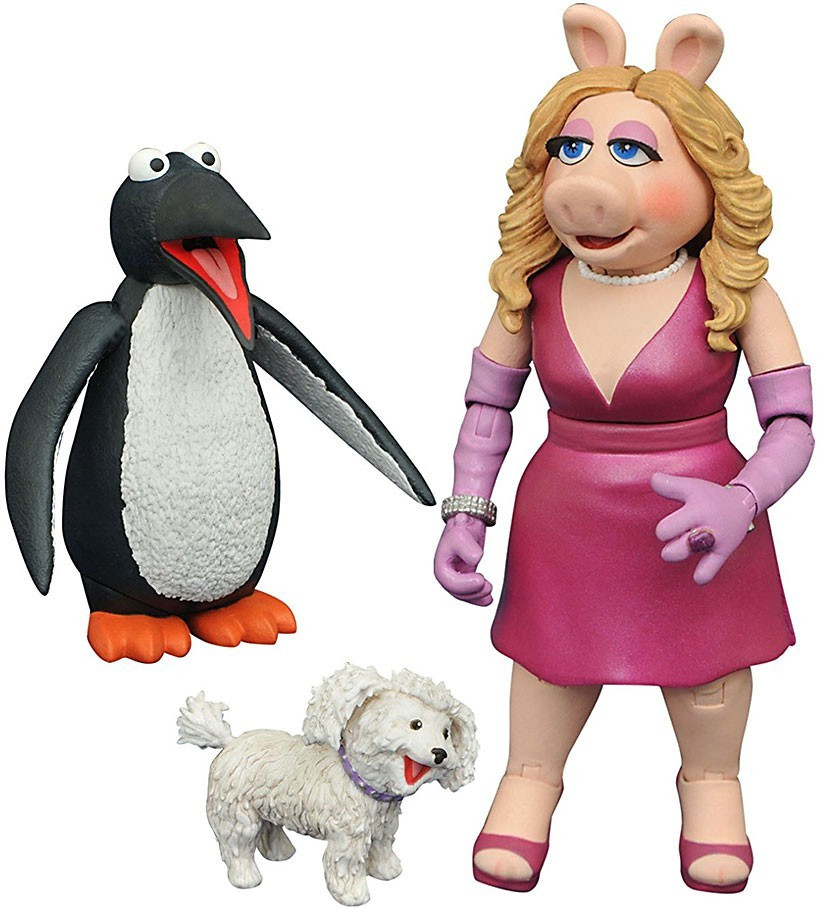 Diamond Select The Muppets: Miss Piggy, Foo-Foo & Penguin, Маппет Шоу: Мисс Пигги, Фу-Фу и Пингвин