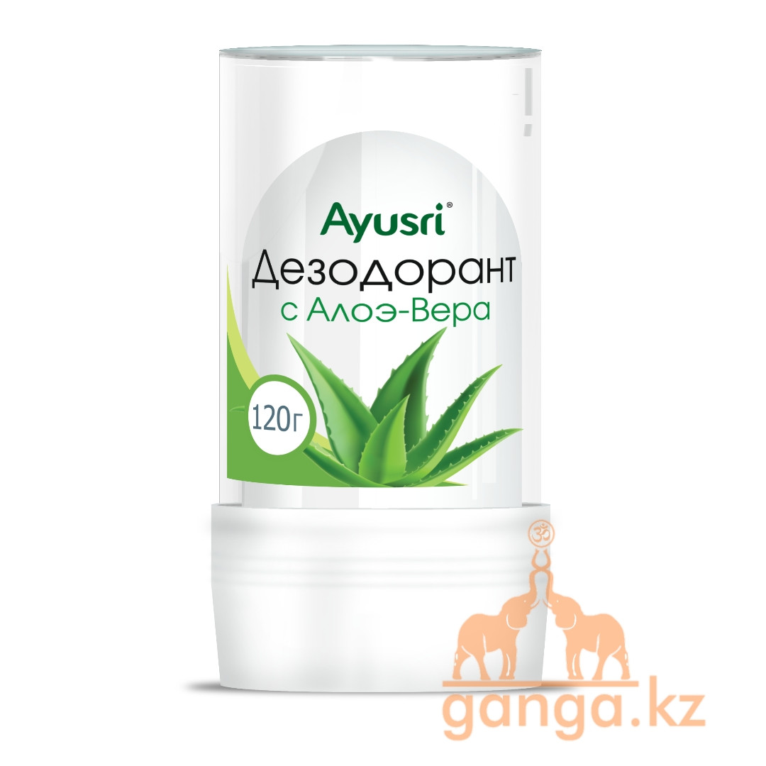 Алунит Натуральный Дезодорант с Алоэ Вера (AYUSRI), 120 гр