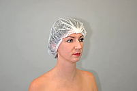 Шапочка "Шарлотка Классик" медицинская не стерильная одноразовая на резинке 50 шт/уп белый, фото 2