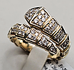 Золотой набор с бриллиантами (кольцо1,28Сt  трил. 4/4 18 р, серьги 2,05Ct 4/4А   .), фото 3