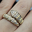 Золотой набор с бриллиантами (кольцо1,28Сt  трил. 4/4 18 р, серьги 2,05Ct 4/4А   .), фото 4