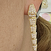 Золотой набор с бриллиантами (кольцо1,28Сt  трил. 4/4 18 р, серьги 2,05Ct 4/4А   .), фото 5