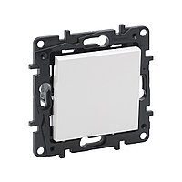 Выключатель одноклавишный Niloe Step 10А авт.клеммы Белый