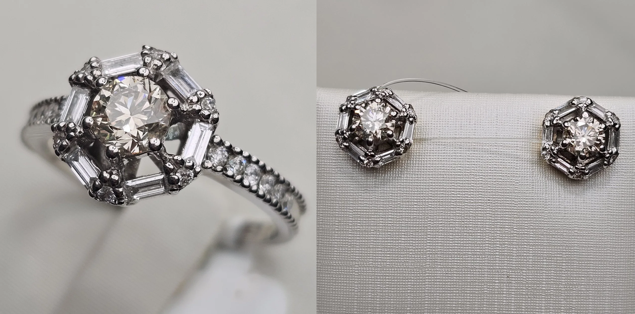 Золотой набор бриллиант 0.53кт. 8/3A. 0.21кт. 3/4A. 0,2 кт. 3/3 17,5р.1,00Ct, 6/4 А, 0,48Ct 3/4 А, 0,18Ct 4/4