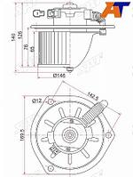 Мотор отопителя салона Hino Dutro 02-11 / Mitsubishi Fuso Canter FE5 93-02 / Fuso Canter FE6 93-02 /