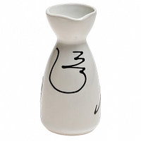 Бутылка для саке с иероглифами белая,фарфор160 мл арт.S10-115-18