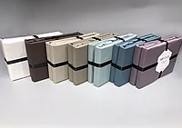 Двуспальные комплекты однотонного постельного белья из сатина.