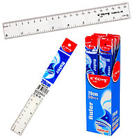 Линейка 20см Yalong прозрачная, пластиковая, YL88131-20