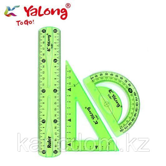 Линейка набор гибкий Yalong "Twist Flex" 3 предмет, 20см YL88138