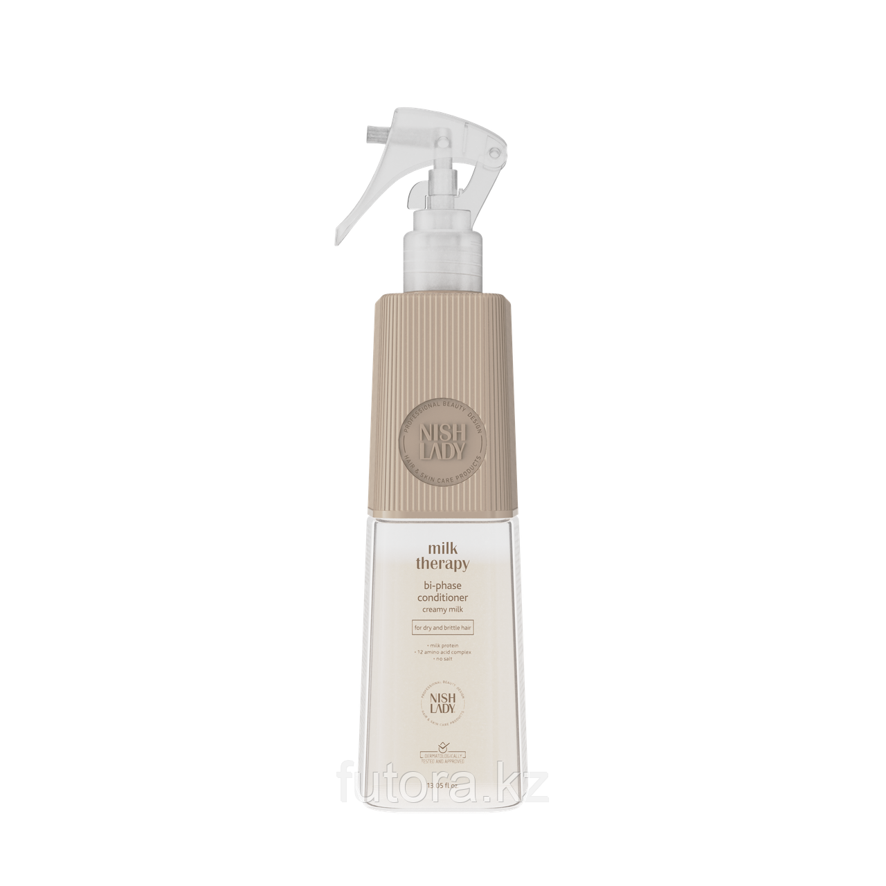 Кондиционер несмываемый для ломких и сухих волос "NISHLADY Milk Therapy Bi-phase Conditioner", двухфазный., фото 1