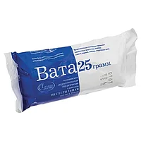 Вата медицинская, гигроскопическая, хирургическая, хлопковая, нестерильная, 25 гр.