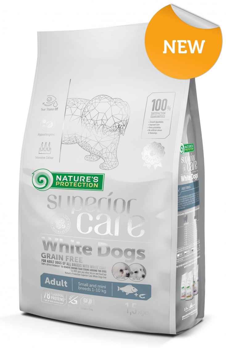 Корм для собак Nature's Protection Superior Care White Dogs, 1,5 кг