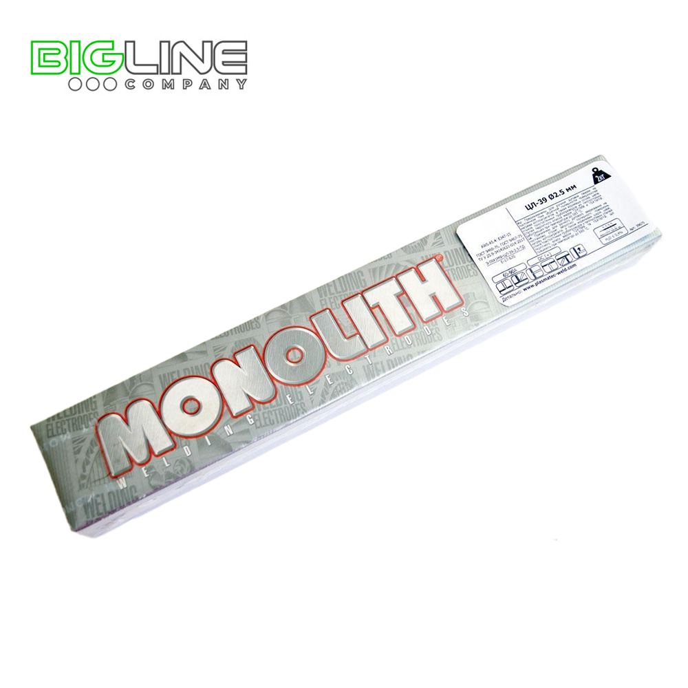 Электроды ЦЛ-39 MONOLITH d2,5  (1 кг. в пачке)