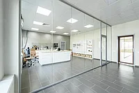 Прозрачные стеклянные перегородки