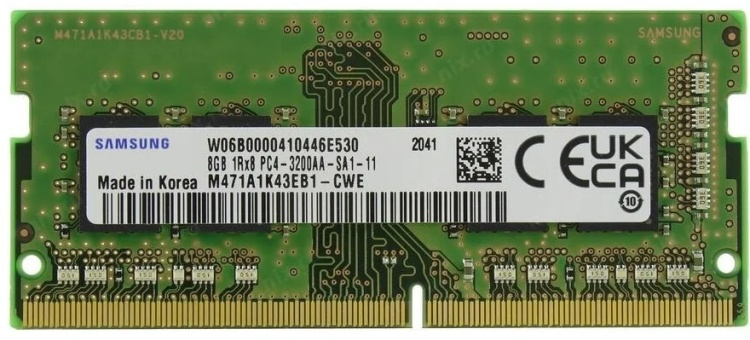 SO-DIMM DDR4 8GB 3200Mhz Samsung M471A1K43EB1-CWE, фото 1