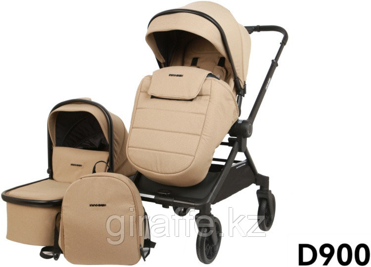 Коляска универсальная 2 в 1 Ining baby D900, бежевый