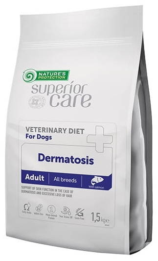 Беззерновой корм для здоровья кожи и шерсти собак Nature's Protection Superior Care Dermatosis, 1,5 кг
