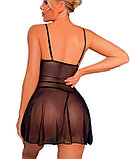 Пеньюар черный с ажурным лифом, фото 3