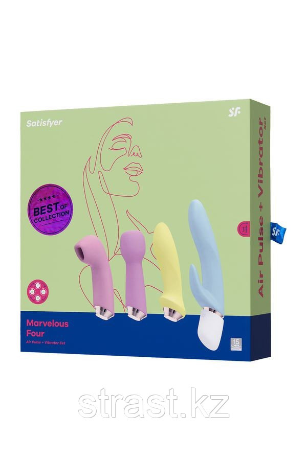 Набор вибраторов Satisfyer Marvelous Four, силикон, ассорти