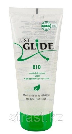 ОРГАНИЧЕСКАЯ СМАЗКА НА ВОДНОЙ ОСНОВЕ JUST GLIDE BIO 200 мл., фото 1
