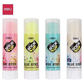 Клей-карандаш DELI "Stick Up" 8 грамм, прозрачный, корпус ассорти