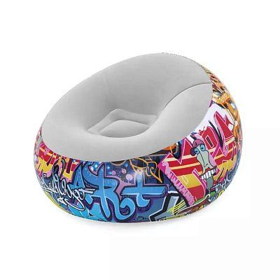 Надувное кресло Inflate-A-Chair Graffiti, 112x112x66  см (75075)